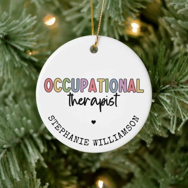 Custom Occupational Therapist OT Geschenke Keramik Ornament (Baum)
