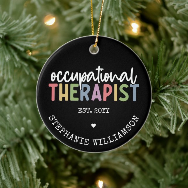 Custom Occupational Therapist OT Geschenke Keramik Ornament (Baum)