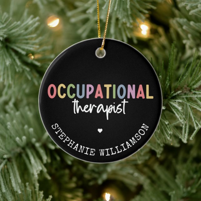 Custom Occupational Therapist OT Geschenke Keramik Ornament (Baum)