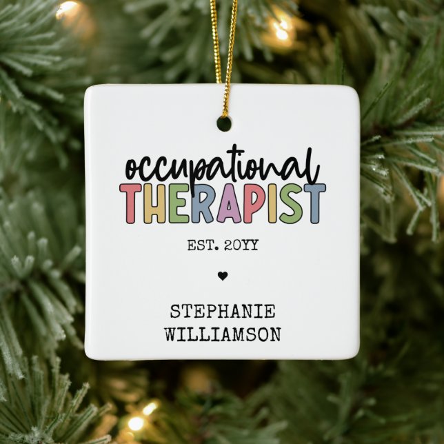 Custom Occupational Therapist OT Geschenke Keramikornament (Baum)