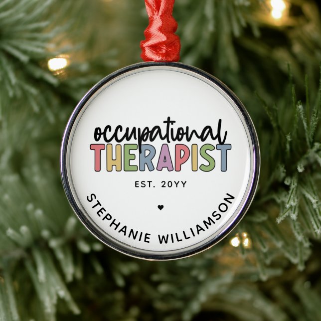 Custom Occupational Therapist OT Geschenke Ornament Aus Metall (Baum)
