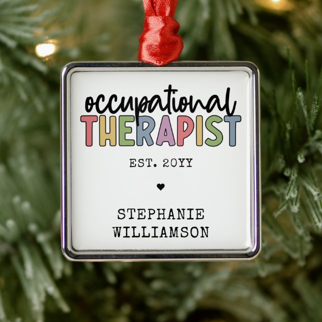 Custom Occupational Therapist OT Geschenke Ornament Aus Metall (Baum)