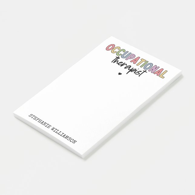 Custom Occupational Therapist OT Geschenke Post-it Klebezettel (angewinkelt)