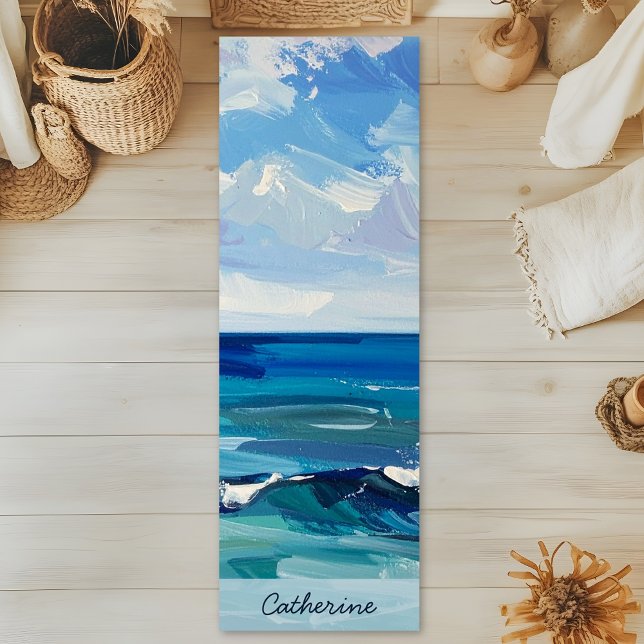 Custom Ocean Beach Waves Yoga Mat Yogamatte (Von Creator hochgeladen)