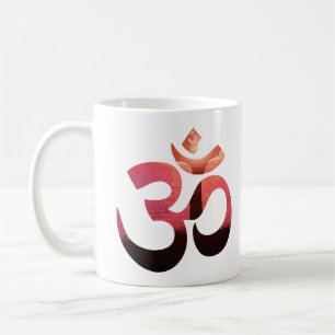 Custom Om Mantra Symbol Gold Sun Meditation Yoga Kaffeetasse