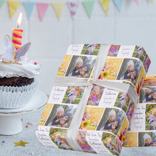 Custom Oma Birthday Custom Grandkids Foto Geschenkpapier