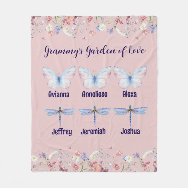 Custom Oma Garden of Liebe Gift Fleecedecke (Vorderseite)