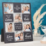 Custom Oma Unique Foto Collage Fotoplatte<br><div class="desc">Feiern Sie Ihre Großmutter mit einer individuellen Collage-Plakette aus Foto in rustikalem Schiefer-Design. Dieser einzigartige Oma-Plakatschenkee ist das perfekte Geschenk, ob Geburtstag, Großeltern oder Weihnachten. Wir hoffen, dass Ihre besondere Großmutterplakette für viele Jahre zu einem wertvollen Sake wird. . Zitat " Mein Granda hat, Ohren, die wirklich hören, Arme, die...</div>
