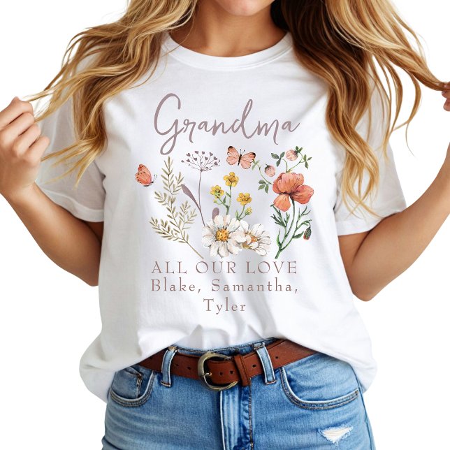 Custom Oma Wildblumen T-Shirt (Von Creator hochgeladen)