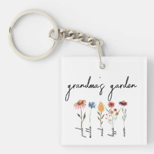 Custom Oma's Garden Personalisiert Geburtstag Schlüsselanhänger