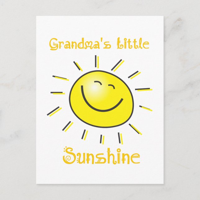 Custom Oma's Little Sunshine Spaß Sun Postkarte (Vorderseite)