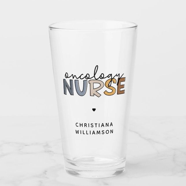 Custom Oncology Nurse Oncology RN Geschenke Glas (Vorderseite)