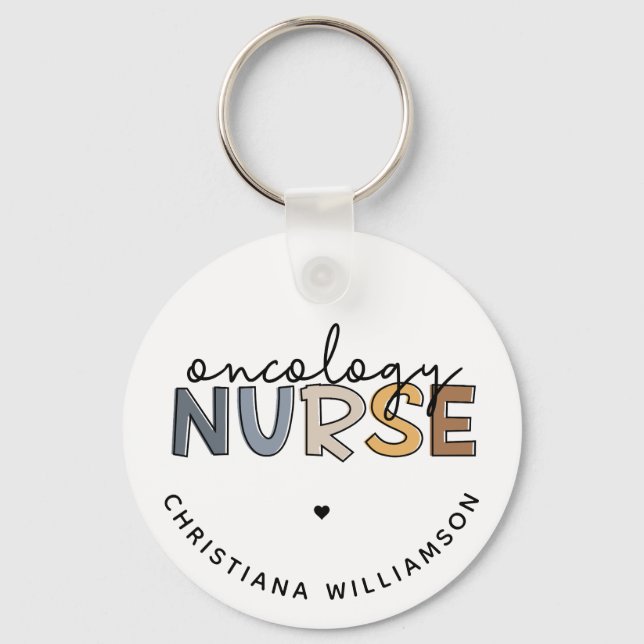 Custom Oncology Nurse Oncology RN Geschenke Schlüsselanhänger (Vorderseite)