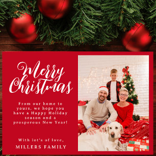 Custom One Foto Christmas Feiertagskarte
