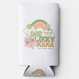 Custom One Lucky Mama Retro Groovy Selters Dosenkühler