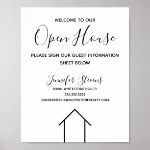 Custom Open House Real Anwesen Company Poster