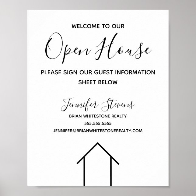 Custom Open House Real Anwesen Company Poster (Vorne)