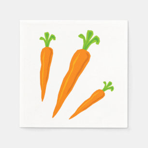 Custom orange carrot vegetable paper party napkins serviette