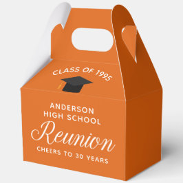 Custom Orange High School Alumni Wiedersehen-Party Geschenkschachtel