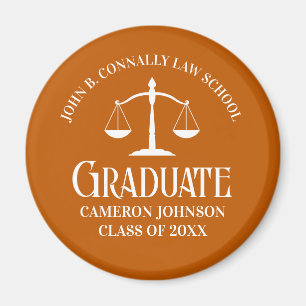 Custom Orange Law School Abschluss Keepake Magnet
