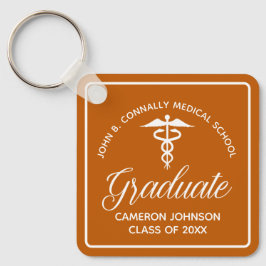 Custom Orange Medical School Graduation Keepsake Schlüsselanhänger