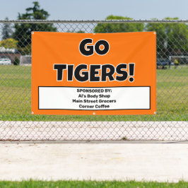 Custom Orange Sports Team Banner