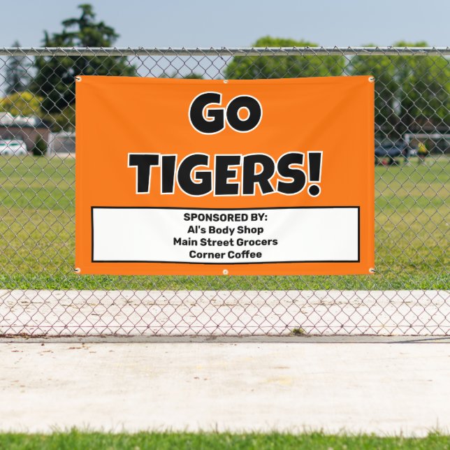 Custom Orange Sports Team Banner (InSitu)