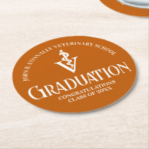 Custom Orange Veterinary School Graduation Party