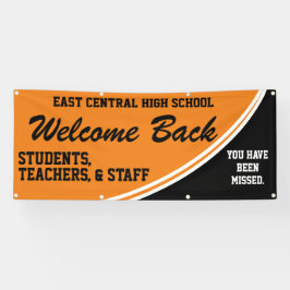Custom Orange Welcome Back to School Banner