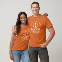 Custom Orange White Law School Abschluss