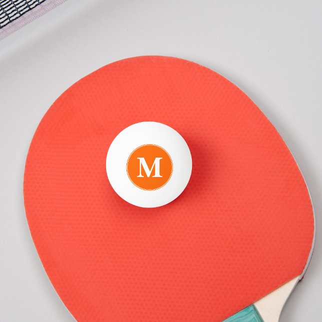 Custom Orange White Monogrammed Table Tennis Beer Tischtennisball (Custom Orange White Monogrammed Table Tennis Beer Ping Pong Ball)