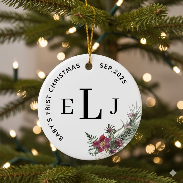 Custom Ornament for Baby's First Christmas & Date (Von Creator hochgeladen)
