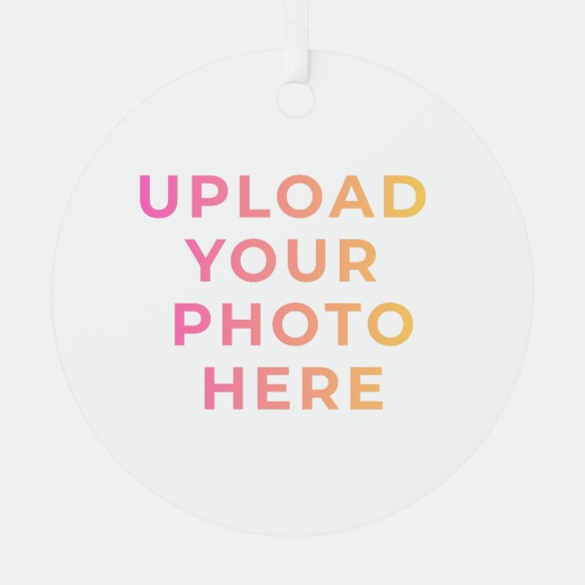 Custom Ornament | Photo, Name & Family Keepsake Aus Metall (Vorderseite)