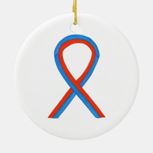 Custom Ornaments mit Blauer und Roter Sensibilität Keramikornament
