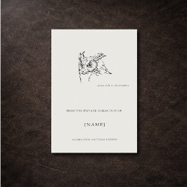 Custom Owl Ex Libris| Dark Academia  Rechteckiger Aufkleber