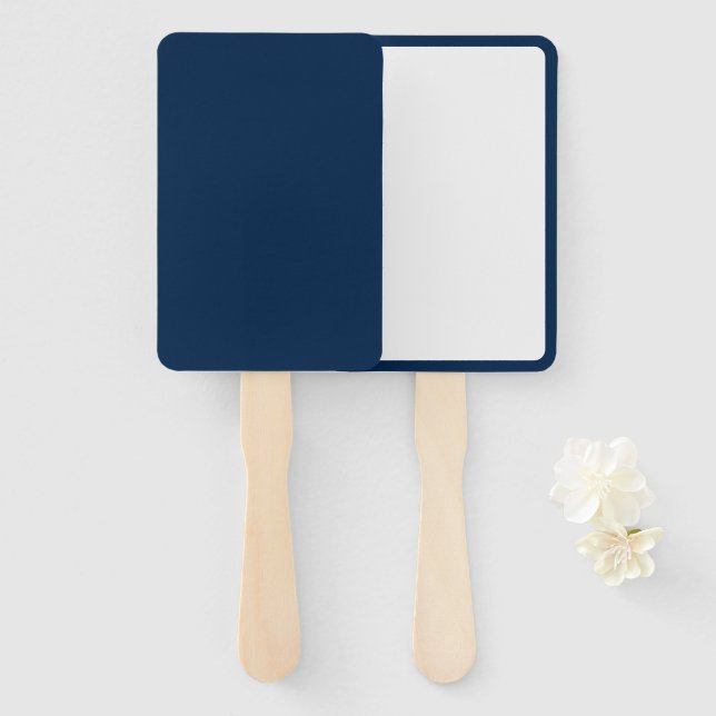 Custom Oxford Blue Rectangle Fans Fächer (Vorne und Hinten)