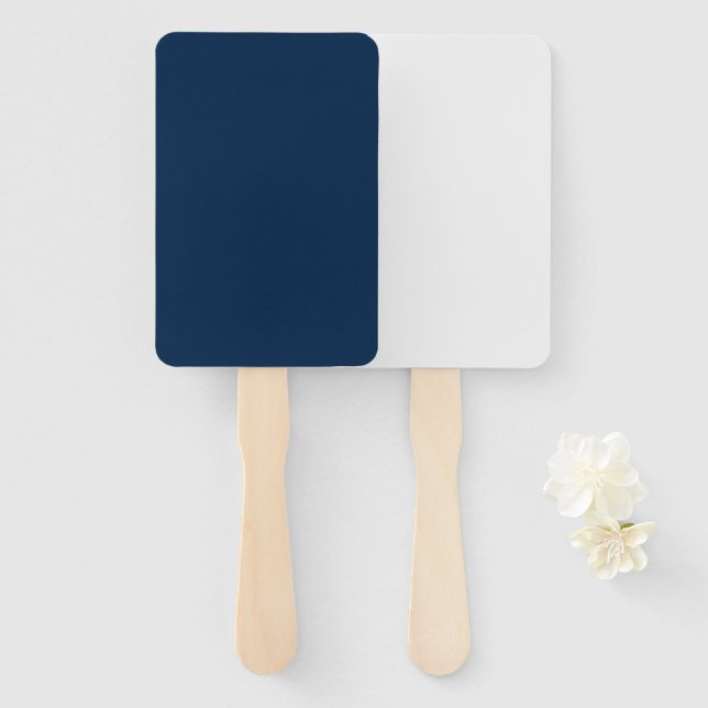 Custom Oxford Blue & White Event Fans Fächer (Vorne und Hinten)