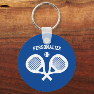 Custom padel tennis sport racket metal keychain schlüsselanhänger
