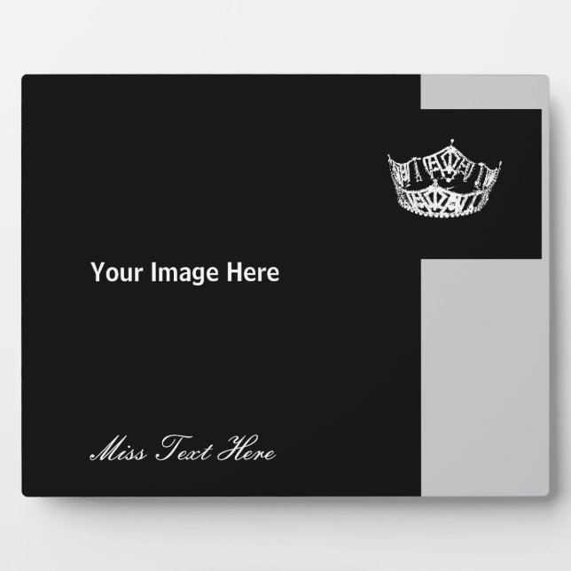 Custom Pageant Royalty Foto Plaque Fotoplatte (Vorderseite)