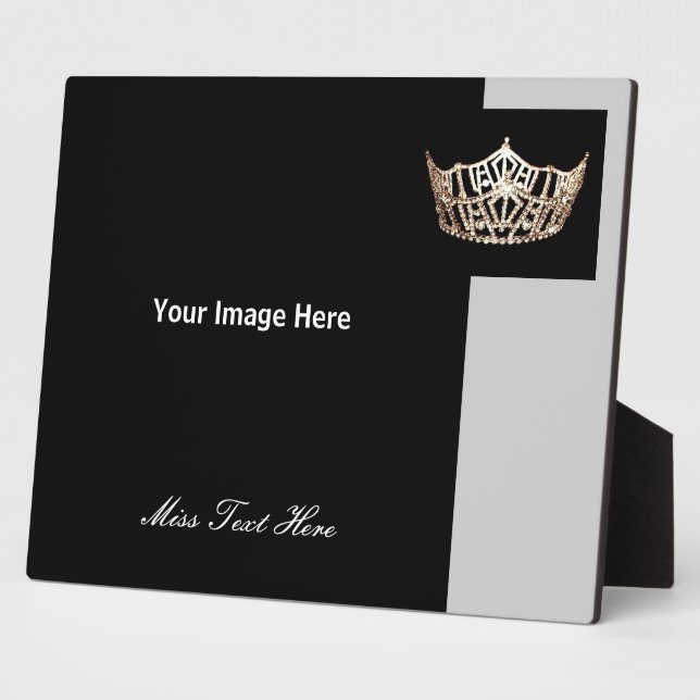 Custom Pageant Royalty Foto Plaque Fotoplatte (Seite)