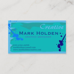 Custom Paint Splash Artist Designer Visitenkarte