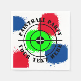 Custom Paintball Birthday Party Spritzer Serviette