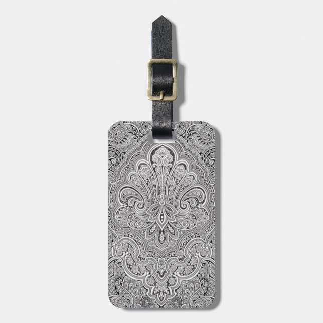 Custom Paisley Art Luggage Tag Gepäckanhänger (Vorderseite vertikal)