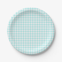 Custom Pale Turquoise Gingham