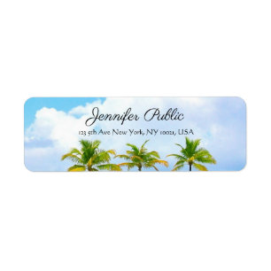Custom Palms Blue Sky Elegantes Handgeschriebenes