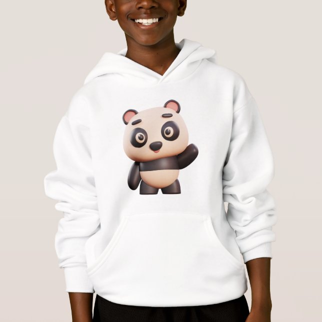 Custom Panda Design Hoodie | Langschläfer T - Shir (Vorderseite)