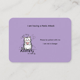 Custom Panic Attack Help Card Visitenkarte