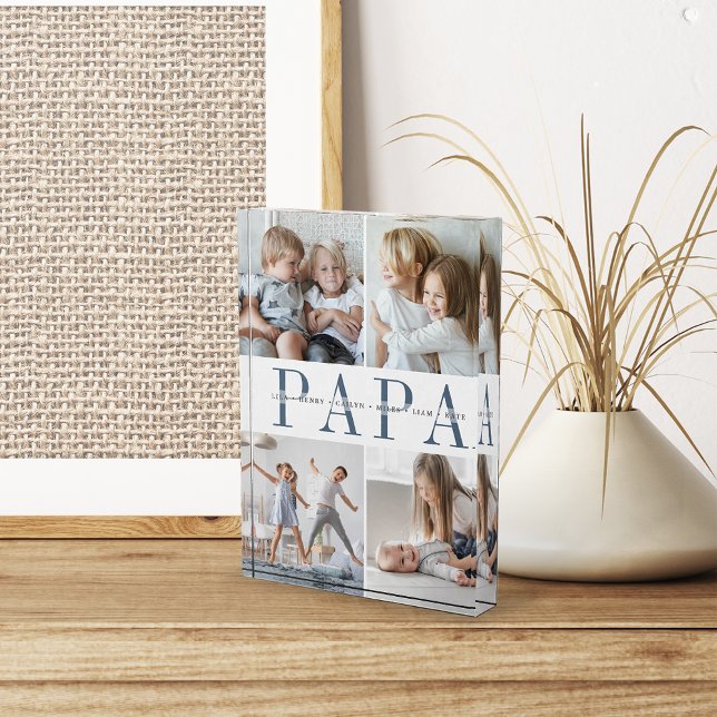 Custom Papa Grandchildren Fotoblock (Von Creator hochgeladen)
