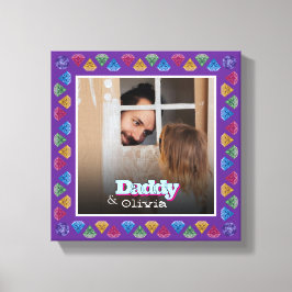 Custom Papa & Me Foto Keepake - Personalisiert Leinwanddruck