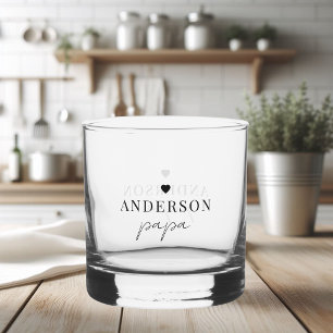 Custom Papa Personalisiertes Opfergeschenk Whiskyglas